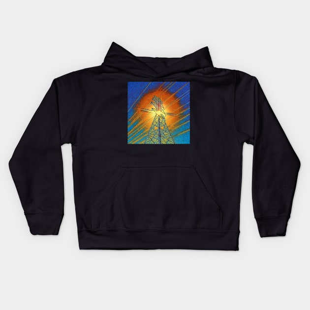 Power Burst Kids Hoodie by artfullbobert